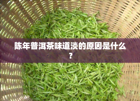 陈年普洱茶味道淡的原因是什么？