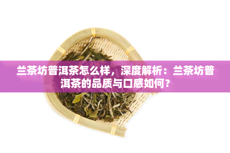 兰茶坊普洱茶怎么样，深度解析：兰茶坊普洱茶的品质与口感如何？