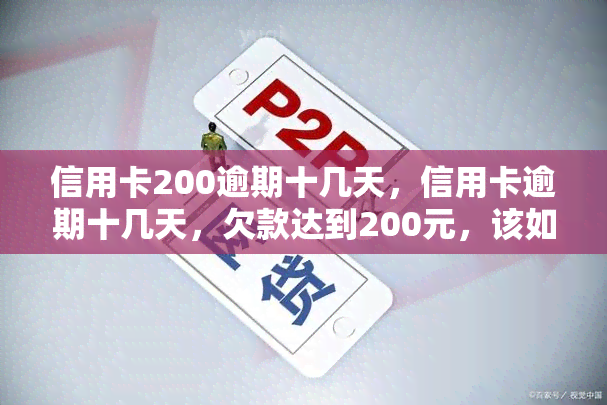 信用卡200逾期十几天，信用卡逾期十几天，欠款达到200元，该如何处理？