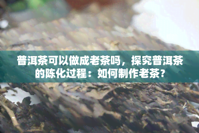 普洱茶可以做成老茶吗，探究普洱茶的陈化过程：如何制作老茶？