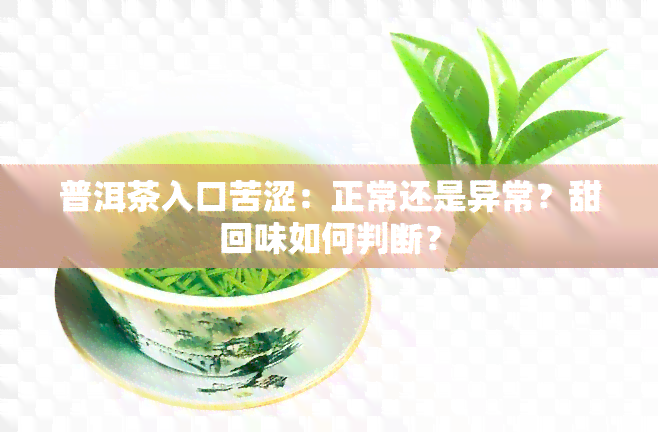 普洱茶入口苦涩：正常还是异常？甜回味如何判断？