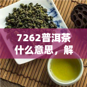 7262普洱茶什么意思，解读'7262普洱茶'的含义与背后故事