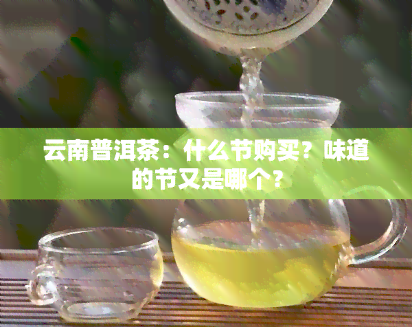 云南普洱茶：什么节购买？味道的节又是哪个？