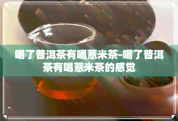 喝了普洱茶有喝薏米茶-喝了普洱茶有喝薏米茶的感觉