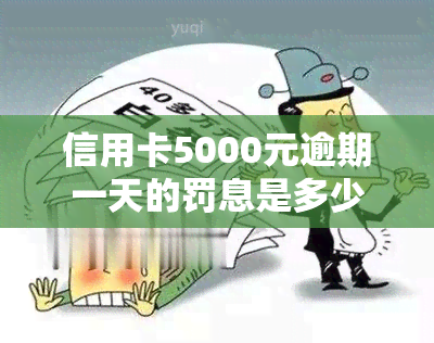 信用卡5000元逾期一天的罚息是多少？