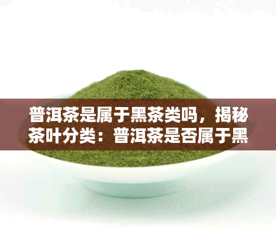 普洱茶是属于黑茶类吗，揭秘茶叶分类：普洱茶是否属于黑茶类？