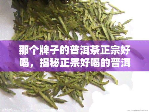 那个牌子的普洱茶正宗好喝，揭秘正宗好喝的普洱茶，让你品味不一样的茶香！