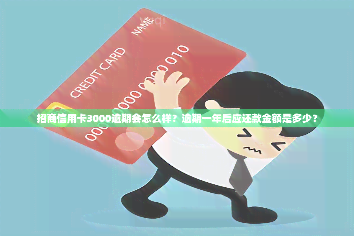 招商信用卡3000逾期会怎么样？逾期一年后应还款金额是多少？