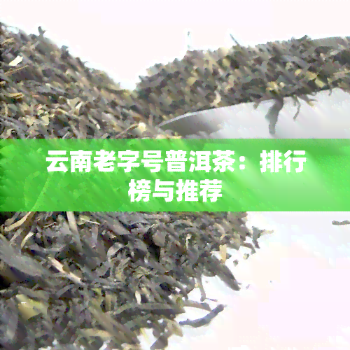 云南老字号普洱茶：排行榜与推荐