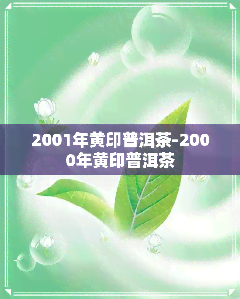 2001年黄印普洱茶-2000年黄印普洱茶