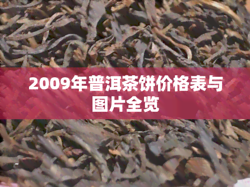 2009年普洱茶饼价格表与图片全览