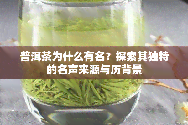 普洱茶为什么有名？探索其独特的名声来源与历背景