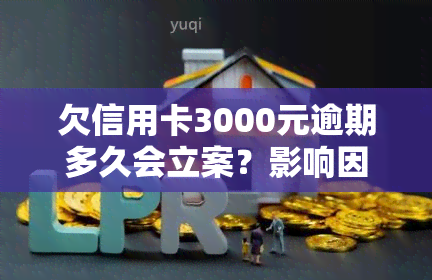 欠信用卡3000元逾期多久会立案？影响因素解析