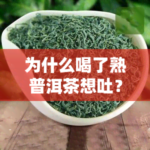 为什么喝了熟普洱茶想吐？恶心的原因解析