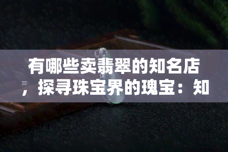 有哪些卖翡翠的知名店，探寻珠宝界的瑰宝：知名翡翠店铺大盘点