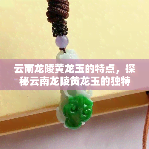 云南龙陵黄龙玉的特点，探秘云南龙陵黄龙玉的独特特点