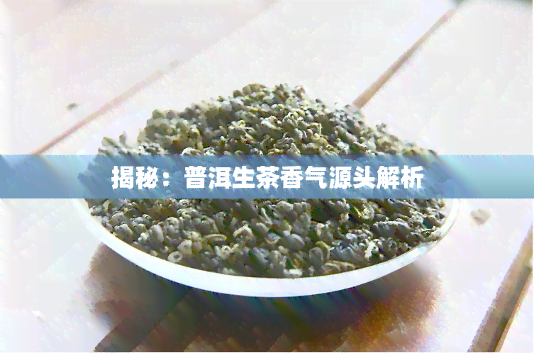 揭秘：普洱生茶香气源头解析