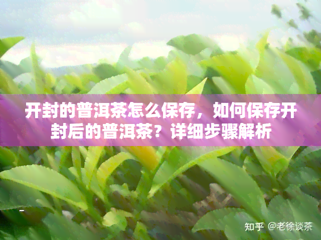 开封的普洱茶怎么保存，如何保存开封后的普洱茶？详细步骤解析