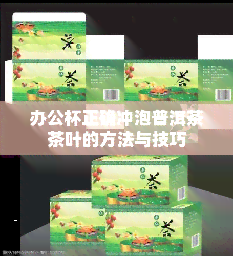 办公杯正确冲泡普洱茶茶叶的方法与技巧