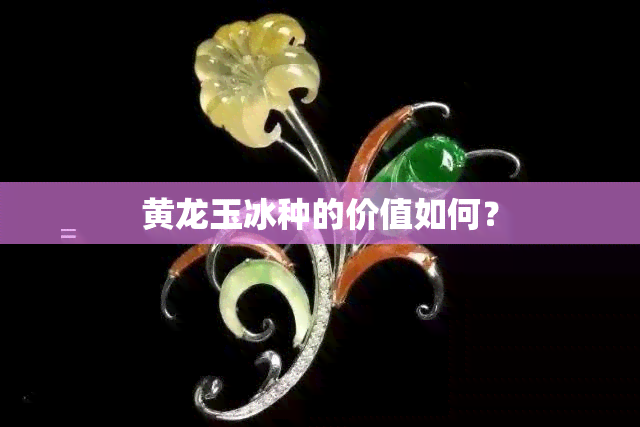 黄龙玉冰种的价值如何？