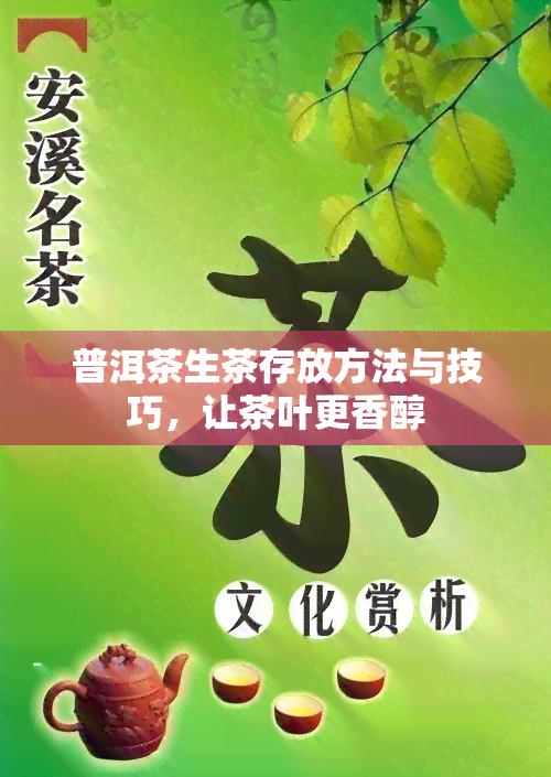 普洱茶生茶存放方法与技巧，让茶叶更香醇