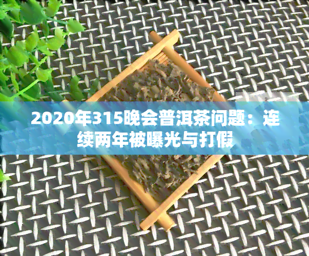 2020年315晚会普洱茶问题：连续两年被曝光与打假