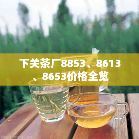 下关茶厂8853、8613、8653价格全览