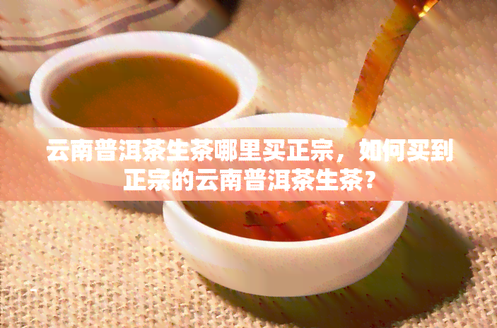 云南普洱茶生茶哪里买正宗，如何买到正宗的云南普洱茶生茶？