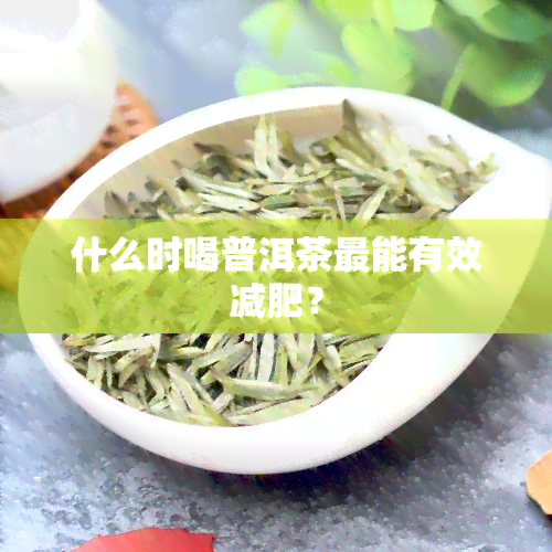 什么时喝普洱茶最能有效减肥？