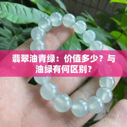 翡翠油青绿：价值多少？与油绿有何区别？