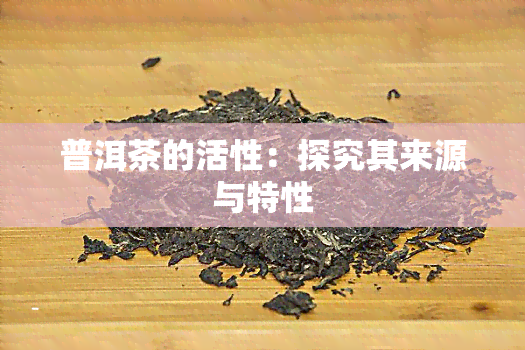 普洱茶的活性：探究其来源与特性