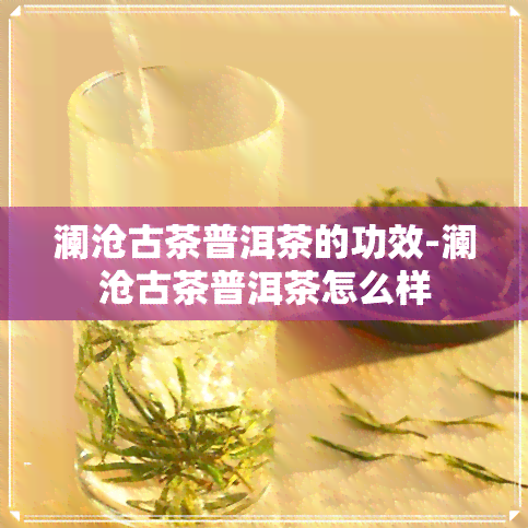 澜沧古茶普洱茶的功效-澜沧古茶普洱茶怎么样