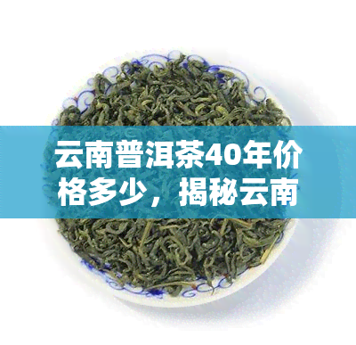 云南普洱茶40年价格多少，揭秘云南普洱茶40年的价格变迁，你是否错过了收藏的好时机？