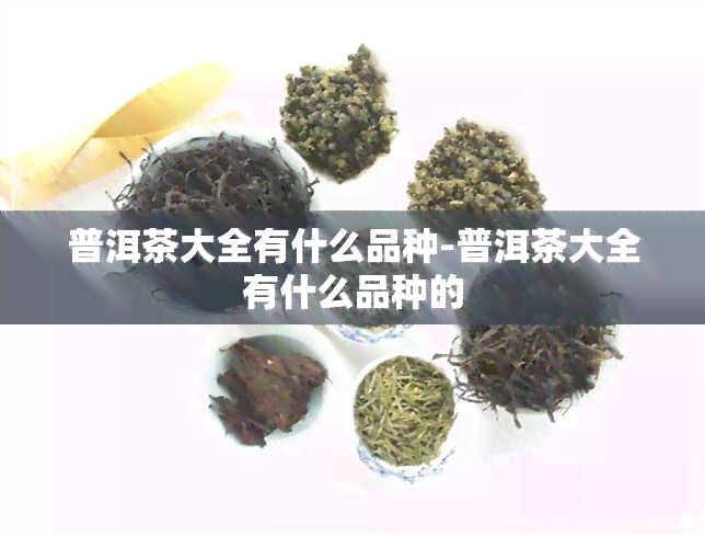 普洱茶大全有什么品种-普洱茶大全有什么品种的