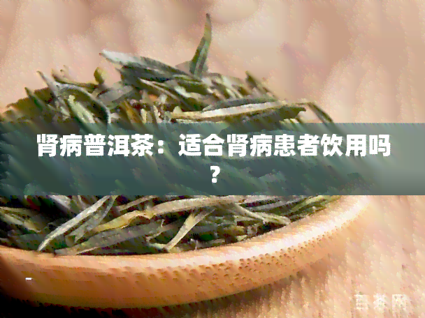 肾病普洱茶：适合肾病患者饮用吗？