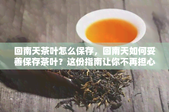 回南天茶叶怎么保存，回南天如何妥善保存茶叶？这份指南让你不再担心潮湿问题！