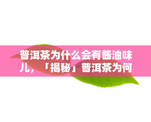 普洱茶为什么会有酱油味儿，「揭秘」普洱茶为何有酱油味？影响口感的5大因素