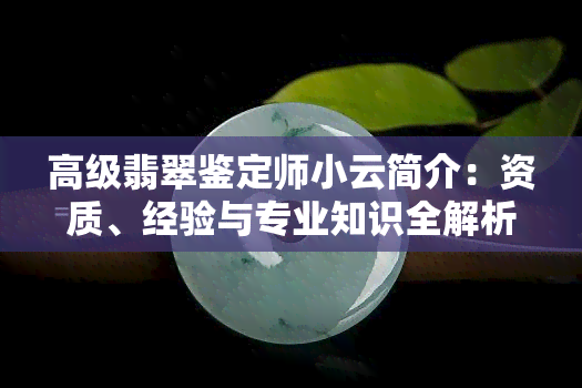 高级翡翠鉴定师小云简介：资质、经验与专业知识全解析