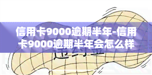 信用卡9000逾期半年-信用卡9000逾期半年会怎么样