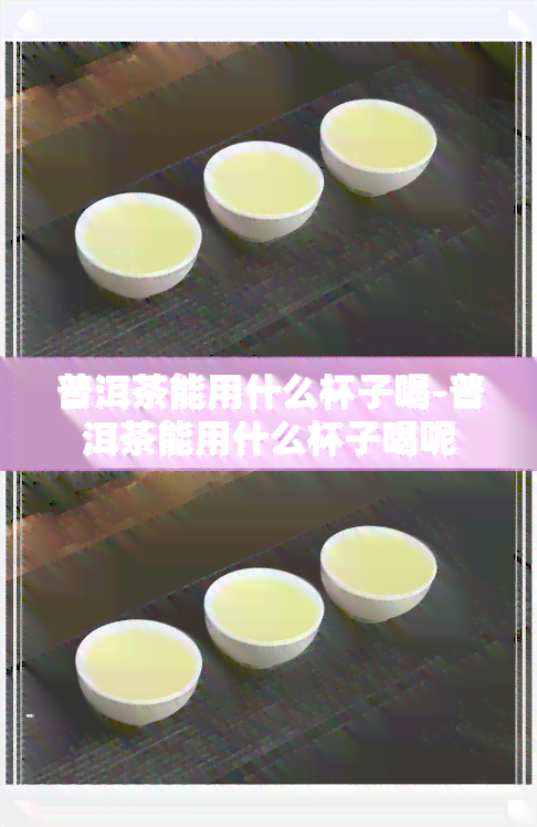 普洱茶能用什么杯子喝-普洱茶能用什么杯子喝呢