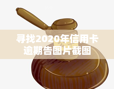 寻找2020年信用卡逾期告图片截图