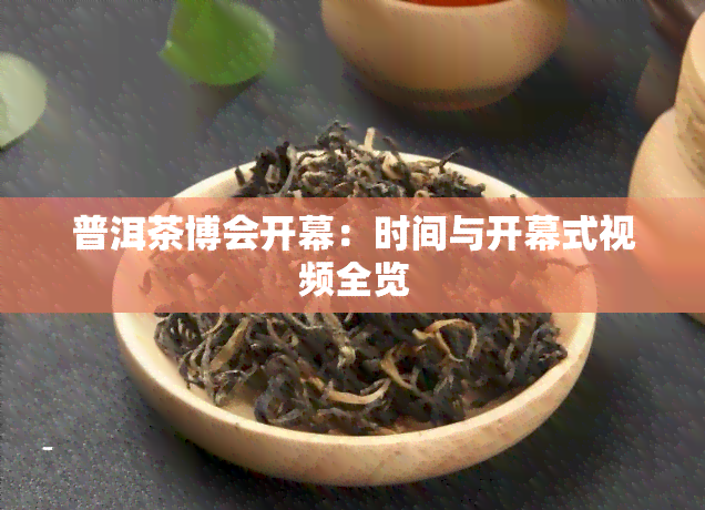 普洱茶博会开幕：时间与开幕式视频全览