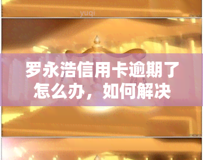 罗永浩信用卡逾期了怎么办，如何解决罗永浩的信用卡逾期问题？