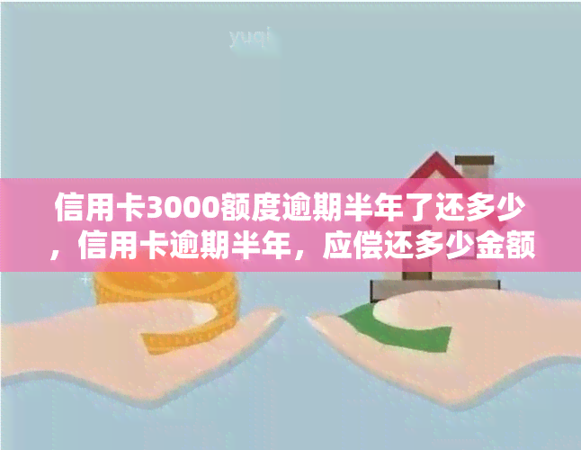 信用卡3000额度逾期半年了还多少，信用卡逾期半年，应偿还多少金额？