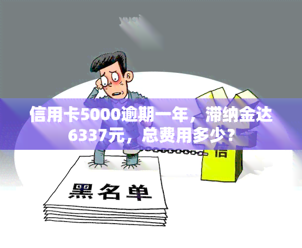 信用卡5000逾期一年，滞纳金达6337元，总费用多少？