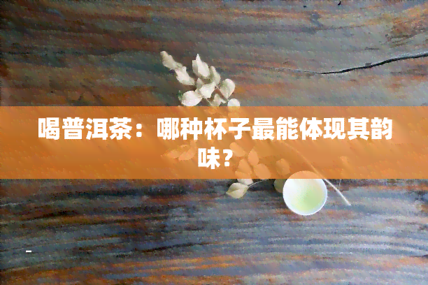 喝普洱茶：哪种杯子最能体现其韵味？