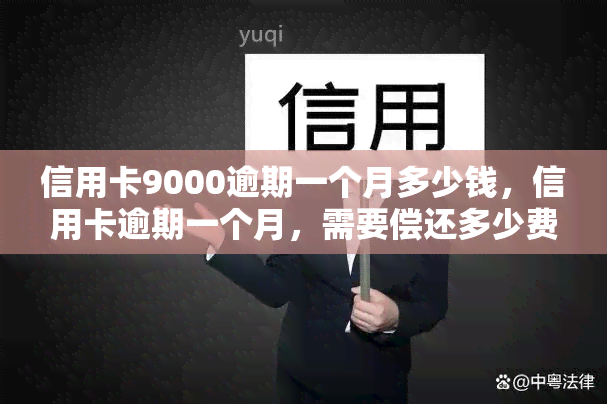 信用卡9000逾期一个月多少钱，信用卡逾期一个月，需要偿还多少费用？——以9000元为例