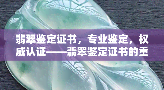 翡翠鉴定证书，专业鉴定，权威认证——翡翠鉴定证书的重要性