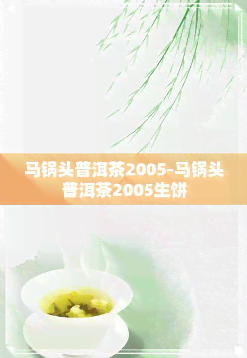 马锅头普洱茶2005-马锅头普洱茶2005生饼