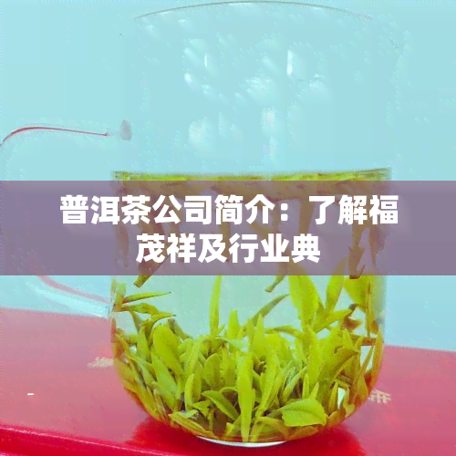 普洱茶公司简介：了解福茂祥及行业典